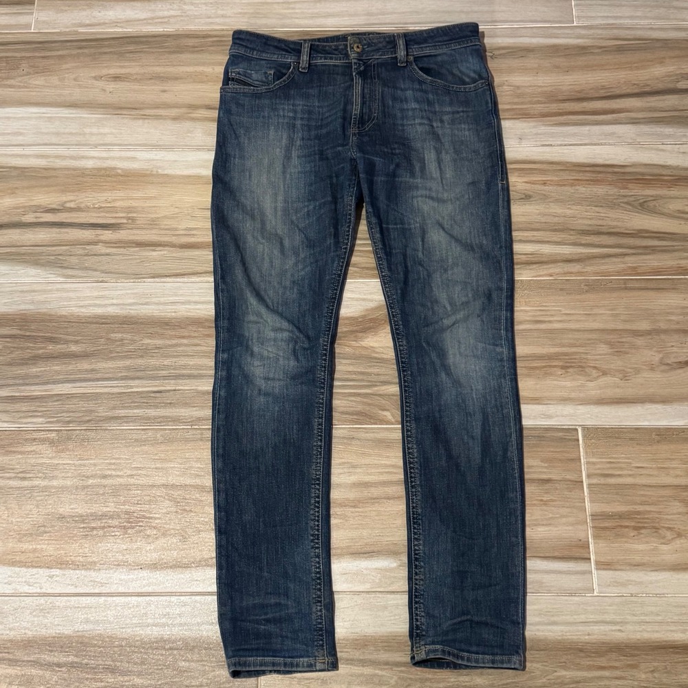 Diesel Thommer Slim Skinny Jeans Mens 31x32 Blue Medium Wash Stretch C89AR